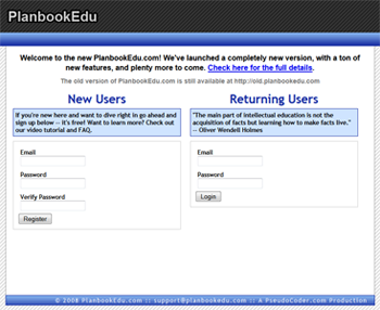 PlanbookEdu in 2008