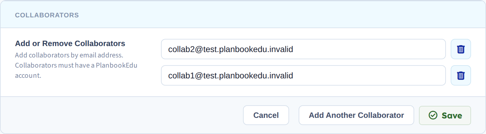 Adding collaborators by email address